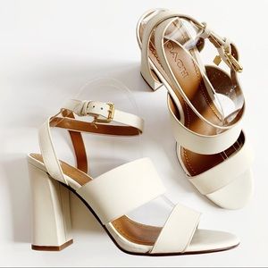 coach kaye leather block heel sandal